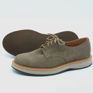 Samuel Hubbard grey nubuck leather Oxford shoe size 9